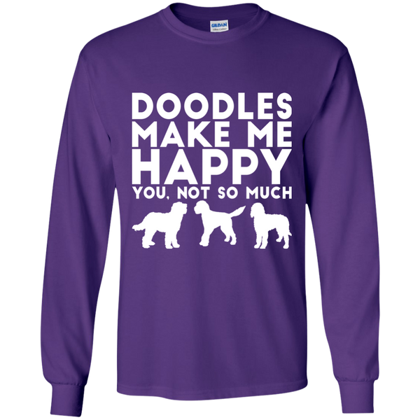 Doodles Make Me Happy - Gildan LS T-Shirt