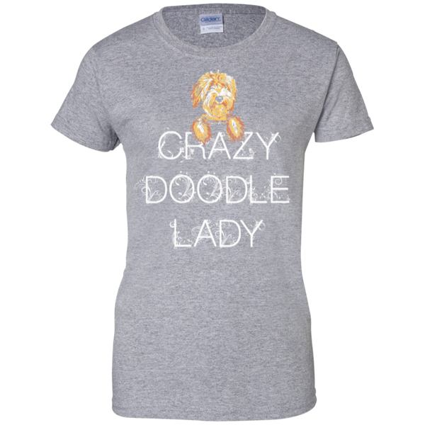 Crazy Doodle Lady - Ladies Gildan T-Shirt