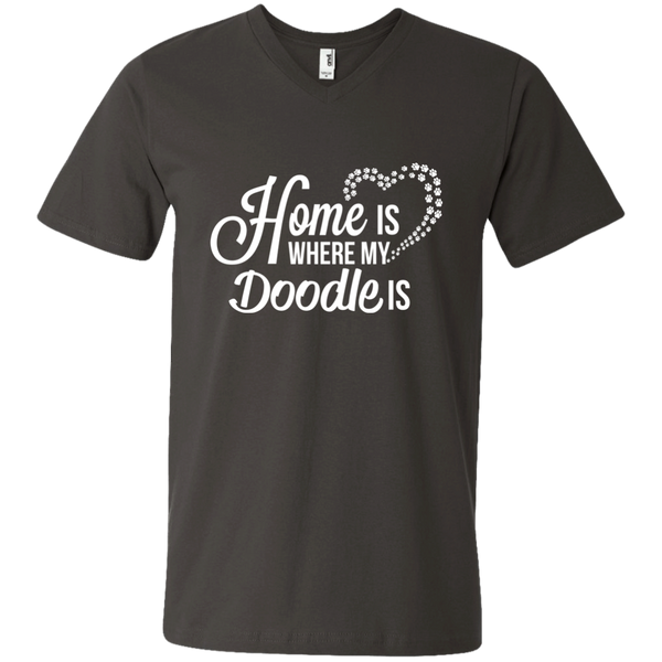 Home Is Where My Doodle Is - Men's V-Neck T-Shirt