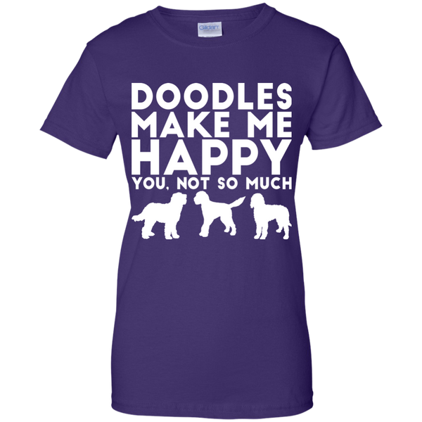 Doodles Make Me Happy - Gildan Ladies' T-Shirt