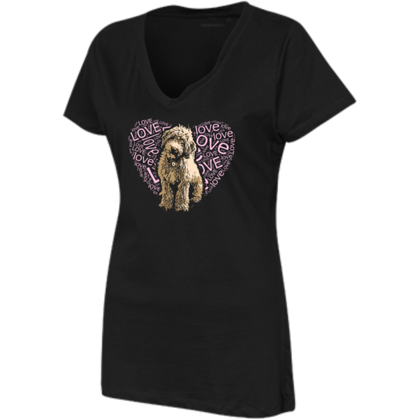 I LOVE Doodles - Womens V-Neck