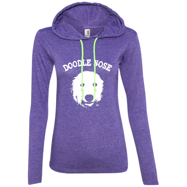 Doodle Nose - Ladies' LS T-Shirt Hoodie