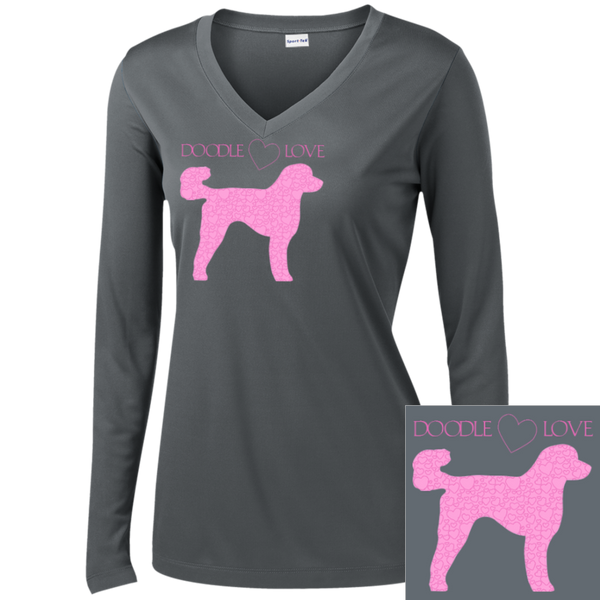 Doodle Love - Ladies Long Sleeve V-Neck