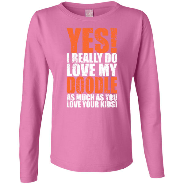 Really Love My Doodle - Ladies Long Sleeve T-Shirt