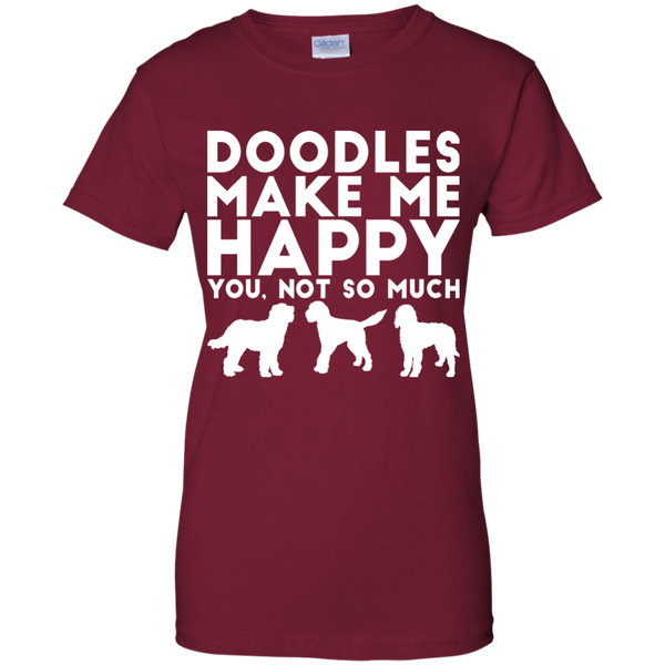 Doodles Make Me Happy - Gildan Ladies' T-Shirt