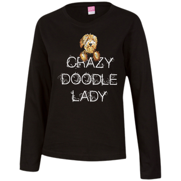 Crazy Doodle Lady - Ladies Long Sleeve T-Shirt