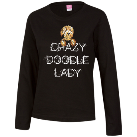 Crazy Doodle Lady - Ladies Long Sleeve T-Shirt