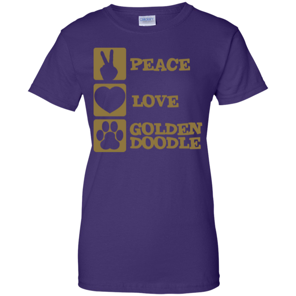 Peace Love Goldendoodle - Gildan Ladies T-Shirt