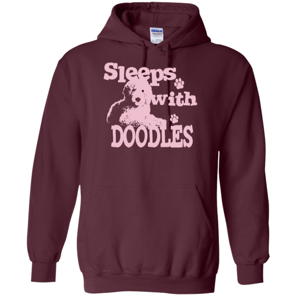 Sleeps With Doodles (Pink) - Gildan Hoodie