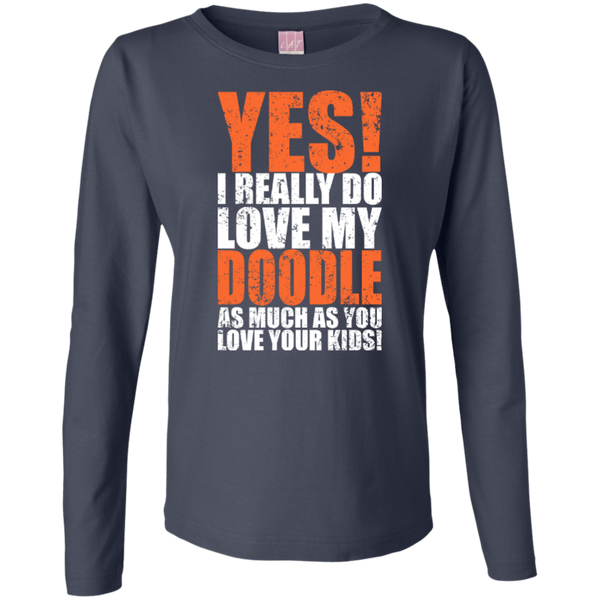 Really Love My Doodle - Ladies Long Sleeve T-Shirt