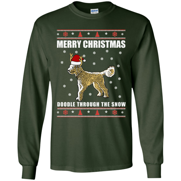 Doodle Through The Snow (Christmas Sweater) - Gildan LS T-Shirt