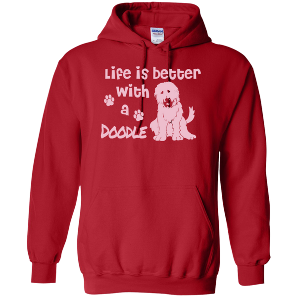 Life Is Better With A Doodle (Pink) - Gildan Hoodie