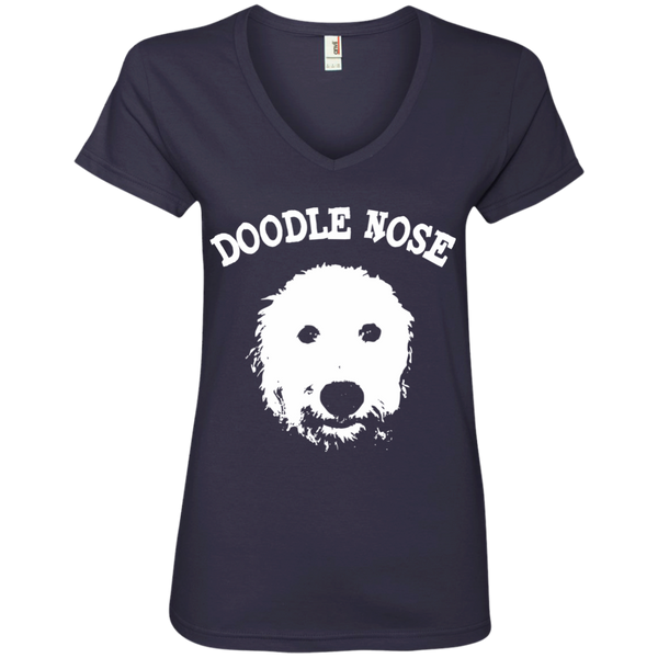 Doodle Nose - Ladies' V-Neck T-Shirt