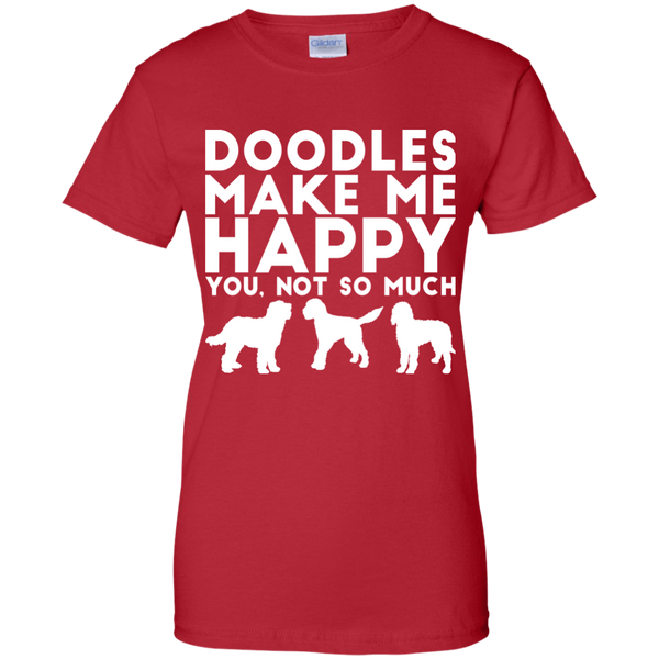 Doodles Make Me Happy - Gildan Ladies' T-Shirt