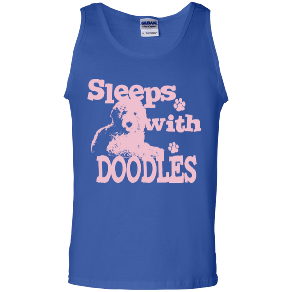 Sleeps With Doodles (Pink) - Gildan Tank Top