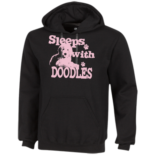 Sleeps With Doodles (Pink) - Gildan Heavyweight Sweatshirt
