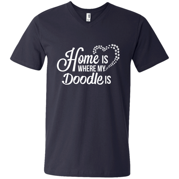 Home Is Where My Doodle Is - Men's V-Neck T-Shirt