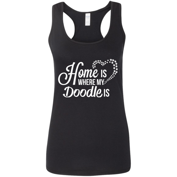 Home Is Where My Doodle Is - Gildan Ladies' Racerback Tank