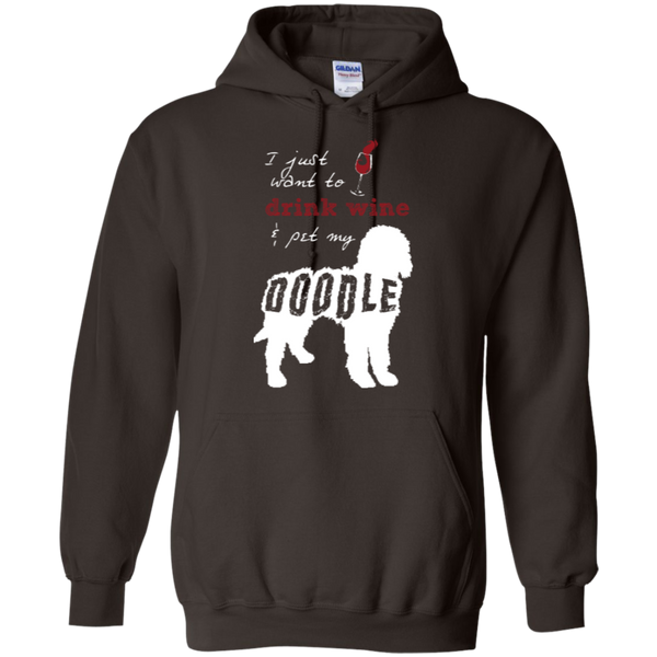 Drink Wine And Pet My Doodle - Gildan Hoodie