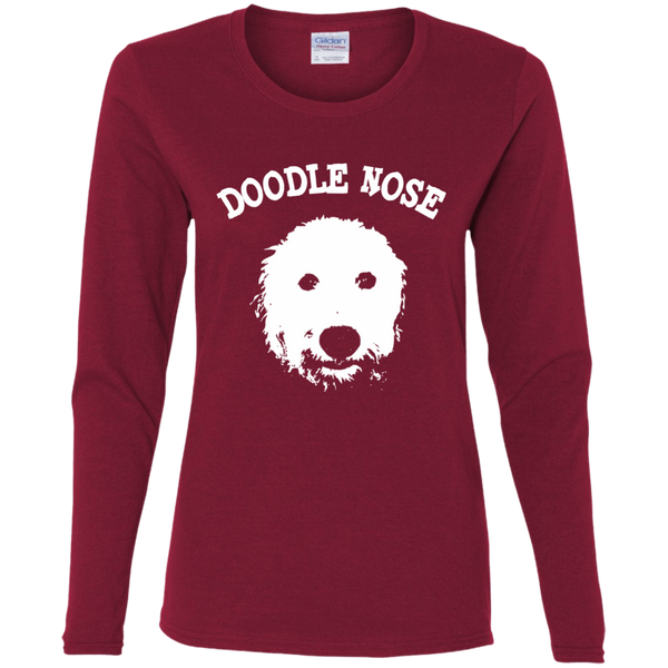 Doodle Nose - Gildan Ladies' LS T-Shirt