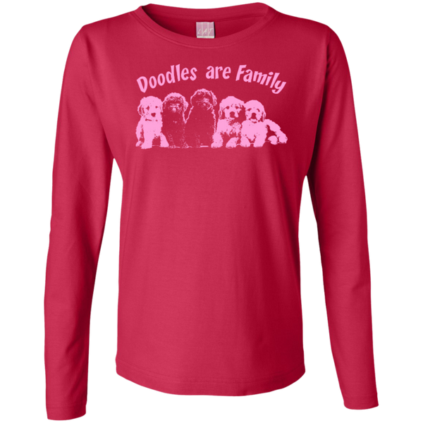 Doodles Are Family - Ladies Long Sleeve T-Shirt