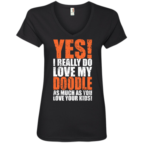 Really Love My Doodle - Ladies V-Neck