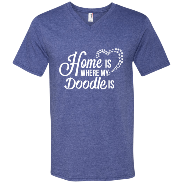 Home Is Where My Doodle Is - Men's V-Neck T-Shirt