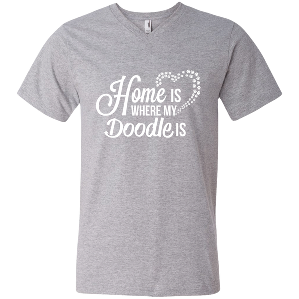 Home Is Where My Doodle Is - Men's V-Neck T-Shirt