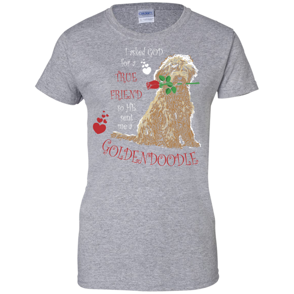 God Sent Me A Goldendoodle - Ladies T-Shirt