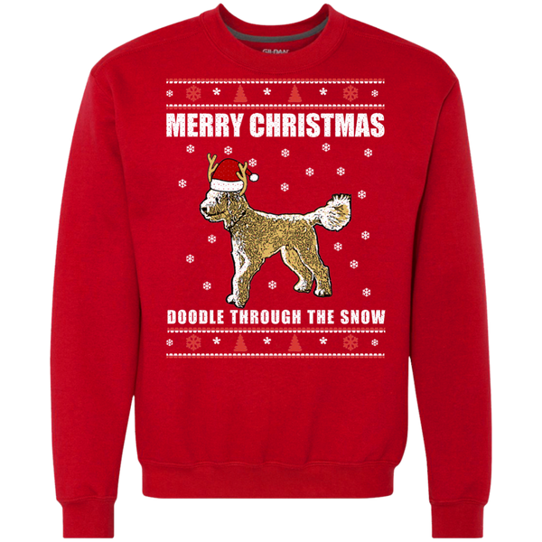 Doodle Through The Snow (Christmas Sweater) - Gildan Heavyweight Sweatshirt