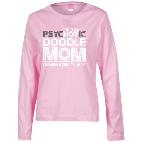 Hot Doodle Mom - Ladies Long Sleeve T-Shirt