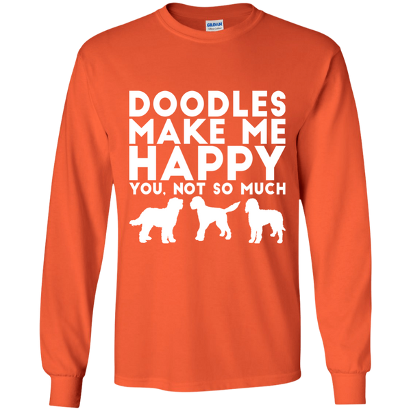 Doodles Make Me Happy - Gildan LS T-Shirt