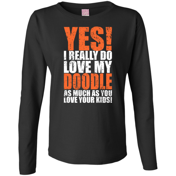 Really Love My Doodle - Ladies Long Sleeve T-Shirt