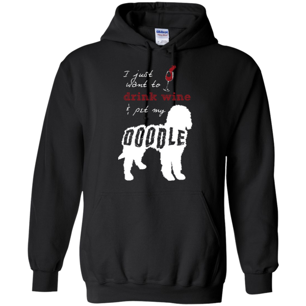 Drink Wine And Pet My Doodle - Gildan Hoodie