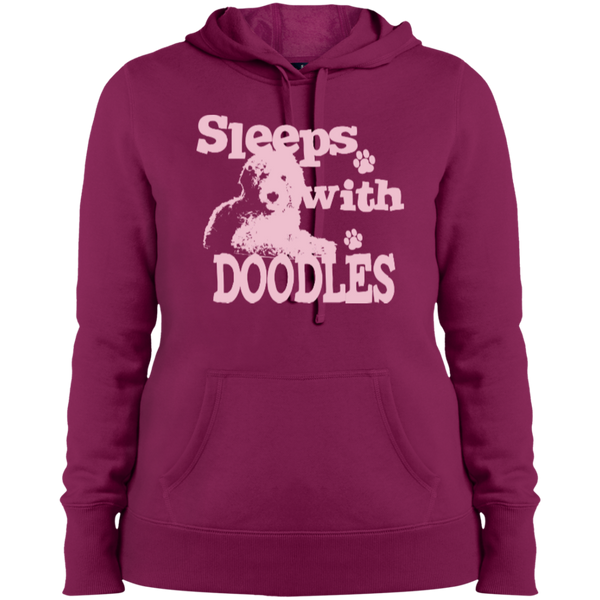 Sleeps With Doodles - Ladies Hooded Sweatshirt