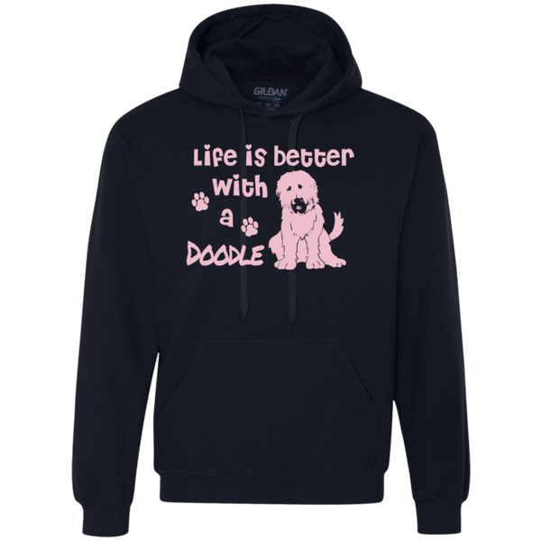 Life Is Better With A Doodle (Pink) - Heavyweight Fleece Sweatshirt