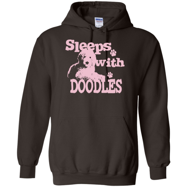 Sleeps With Doodles (Pink) - Gildan Hoodie