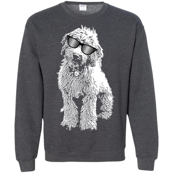 Doodle With Glasses - Gildan Crewneck Sweatshirt