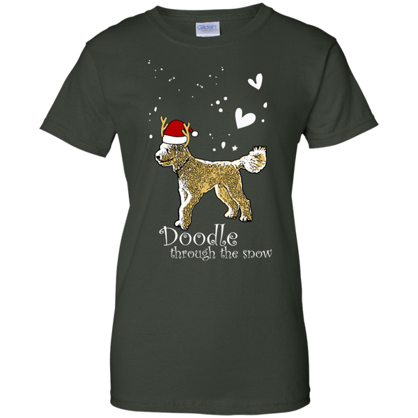 Doodle Through The Snow - Gildan Ladies T-Shirt