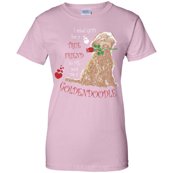 God Sent Me A Goldendoodle - Ladies T-Shirt