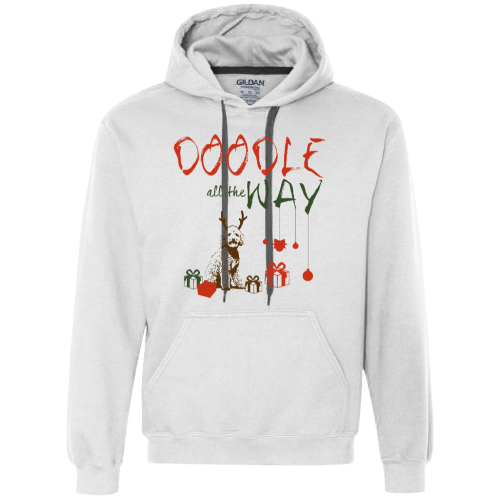 Doodle All The Way - Gildan Heavyweight Pullover Fleece - I Love ...