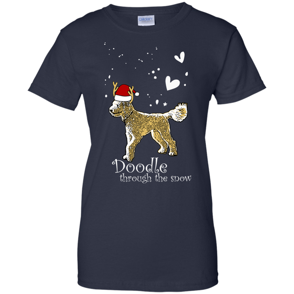 Doodle Through The Snow - Gildan Ladies T-Shirt