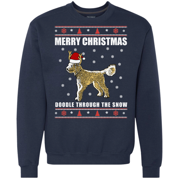Doodle Through The Snow (Christmas Sweater) - Gildan Heavyweight Sweatshirt