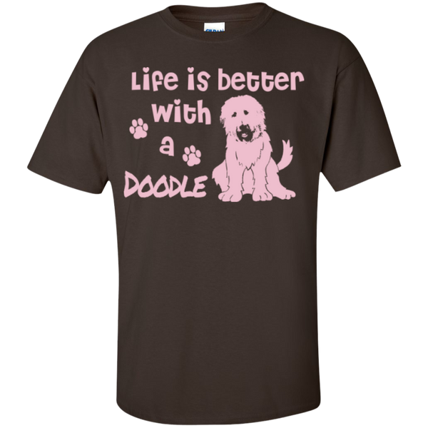 Life Is Better With A Doodle (Pink) - Gildan T-Shirt