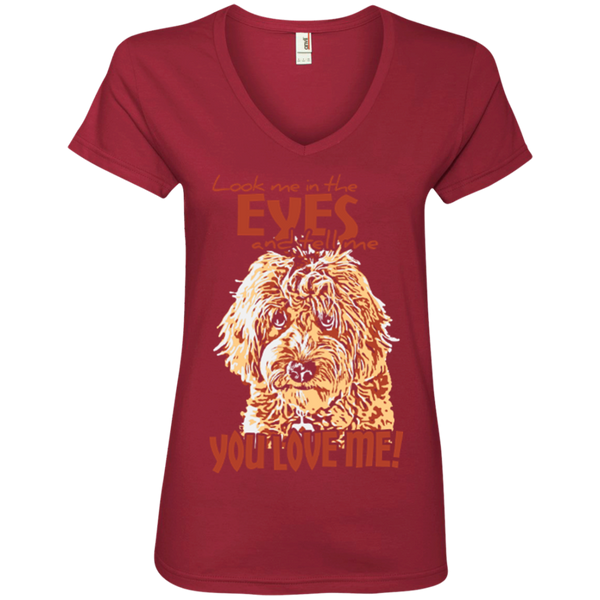 Look Me In The Eyes - Ladies' V-Neck