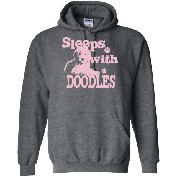 Sleeps With Doodles (Pink) - Gildan Hoodie