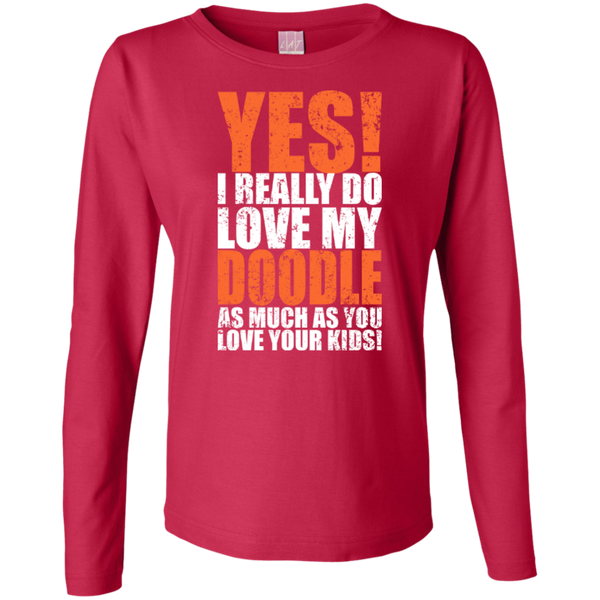 Really Love My Doodle - Ladies Long Sleeve T-Shirt