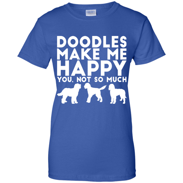 Doodles Make Me Happy - Gildan Ladies' T-Shirt