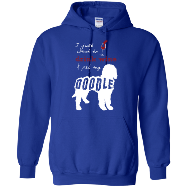 Drink Wine And Pet My Doodle - Gildan Hoodie