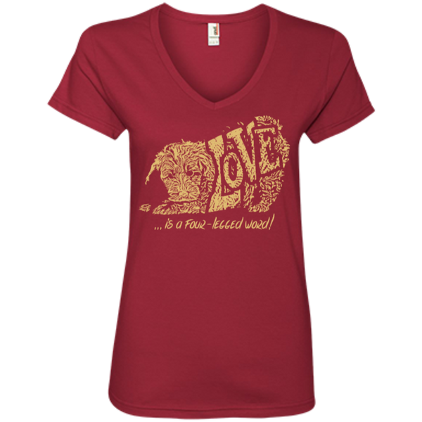 Love Is a Four Legged Word - Ladies' V-Neck